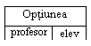 Text Box: Optiunea 
profesor	elev
 
