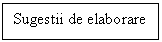 Text Box: Sugestii de elaborare