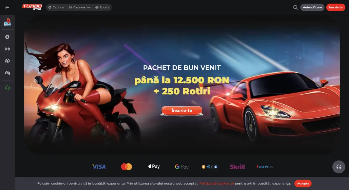 Capture d'écran du casino Turbowinz - bonus fara rulaj n°2